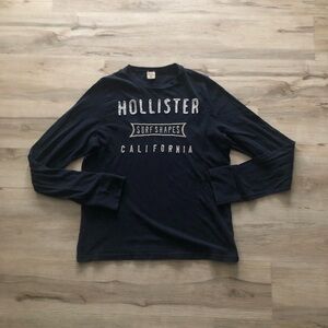 Hollister Dark Blue Graphic Long Sleeve Tee